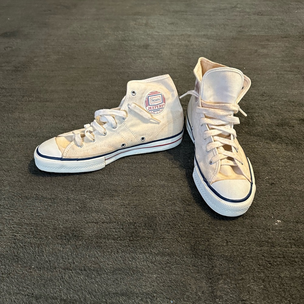 Sears Jeepers high top  (action footwear for men and boys) 
White 
9M 
96520-668